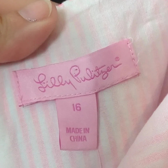 Lilly Pulitzer Pink Ruffle Strap Dress. Size 16. NWT - Picture 7 of 12
